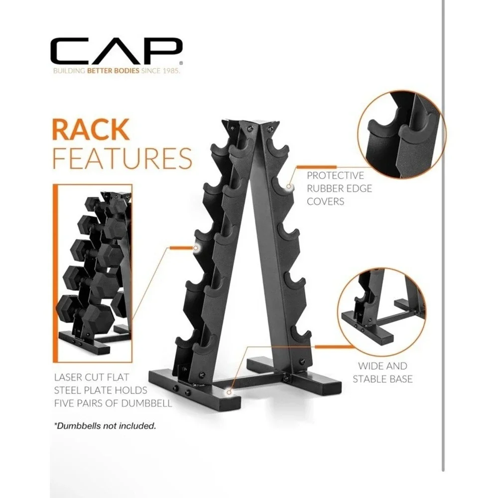 CAP Dumbbell Rack A Frame 5 Pair Storage Organizer‎ Home Gym Equipment Accessory